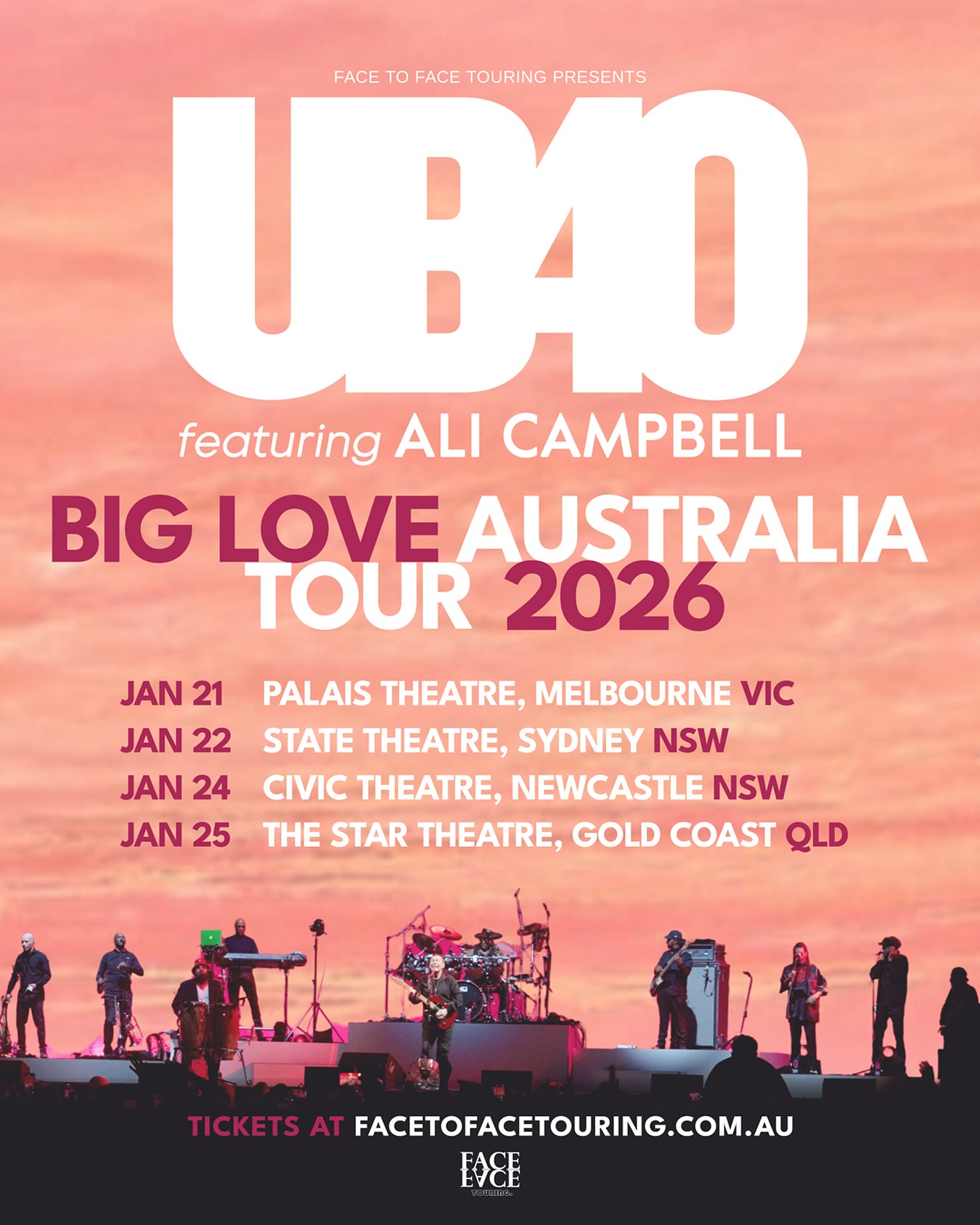 UB40 featuring Ali Campbell Big Love World Tour Poster 2026