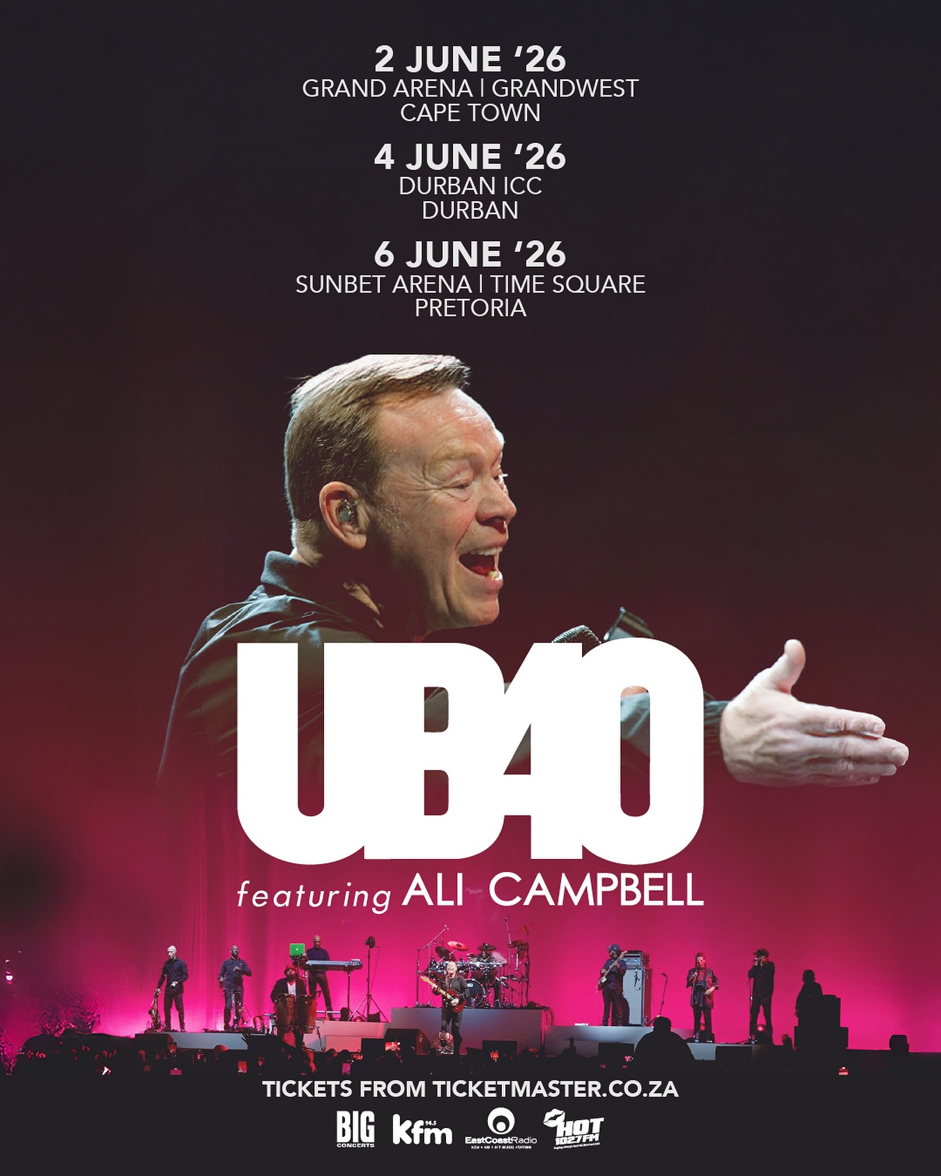 UB40 featuring Ali Campbell Big Love World Tour Poster 2026